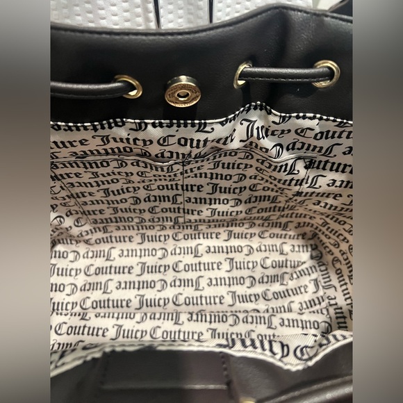 Juicy Couture Black and Cream Tote with Pink Accents - Picture 9 of 10